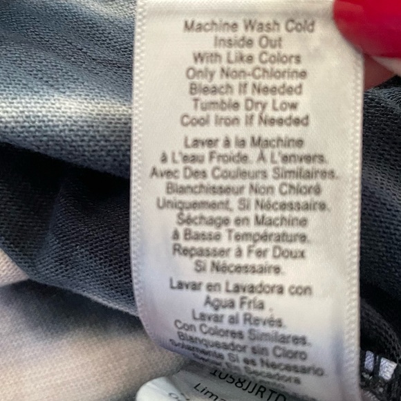 NATION LTD Purple Green Blue Tie Dye V-Neck Long Sleeve Top Women’s Size Medium - Picture 7 of 11